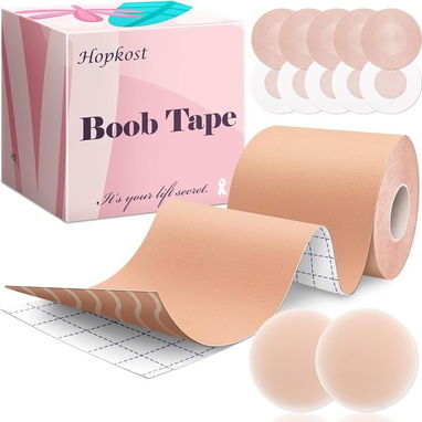 Cinta para busto boob tape body tape levanta senos pezoneras escote de lujo - Img 118031446