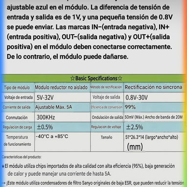 Modulo XL4015 regulador de voltaje y corriente - 5/5