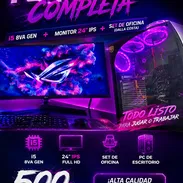 ‼️GANGA PC i5 8va Gen + Monitor 24"IPS + Set de Oficina (Dalla Costa) Se vende PC de escritorio completa, ideal para dis - Img 54749700