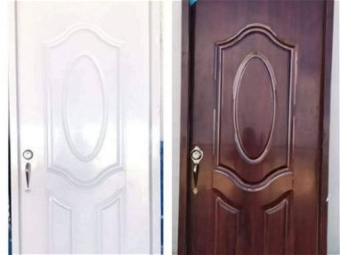Puertas de metal cromado interiores y exteriores blancas y carmelitas - Img main-image