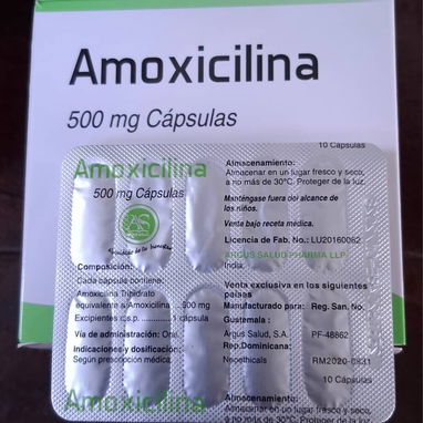 ⚕️- Amoxicilina 500 mg, 1 Tira de 10 Capsula -⚕️ - Img 97755274