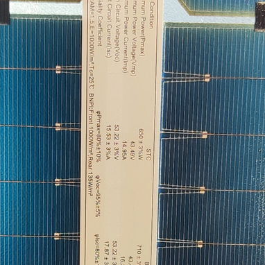 Paneles solares de 650w bifaciales, marca Bluesun, tecnología Topcon - 2/2