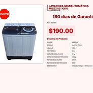 LAVADORA SEMIAUTOMÁTICA MILEXUS 10KG VPT#-0179 - Img 55220912