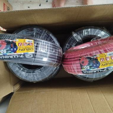 CABLE CALIBRE 10 AWG ROJO Y NEGRO PRECIO 2.60 USD por metro .Rollo de 50 m - 2/3
