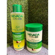 Combo Nevada Ajo y Aceite de Buriti: shampoo de 1 L + tratamiento 4 en 1 de 1 kg, precintados, de Brasil - Img 56760025