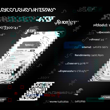 💲110💲DISCO DURO INTERNO SYNOLOGY 4TB. NUEVOS Y SELLADOS EN CAJA USD-EURO-CUP-ZELLE. TLF 54833699