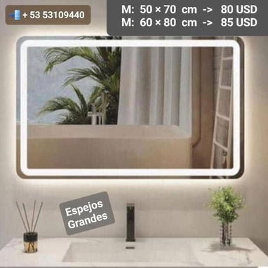 Duchas , ducha , espejos de luz, aro de luz , juegos de baño , lavamanos - 7/10