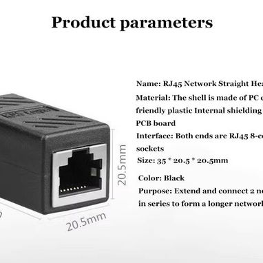 馃搶 Extensor de cable ethernet (RJ45) hembra a hembra. - Img 121713518