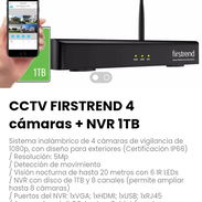CCTV FIRSTREND 4 cámaras + NVR 1TB. Diseño para exteriores (Certificación IP66). Resolución: 5Mp - Img 52886859
