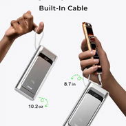 Power Bank TALIX 10000mAh 100W USB-C con Cable Integrado, Pantalla Digital y 3 Puertos - Img 57655252