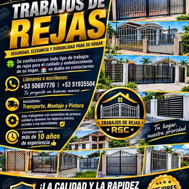 Se confeccionan todo tipo de trabajo de reja para la seguridad y embellecimiento de su hogar no dudes en contactarnos. - 2/10