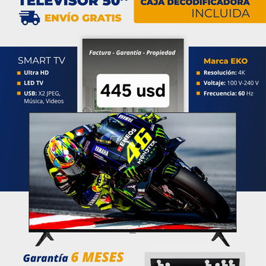 SMART TVS FULL HD RESOLUCIÓN 2K Y 4K. INCLUYE CAJITA Y SOPORTE PARA LA PARED - 3/4