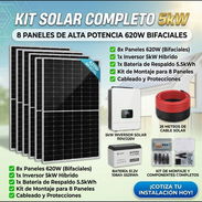 Kit solar 5kW paneles bifaciales - Img 55998305