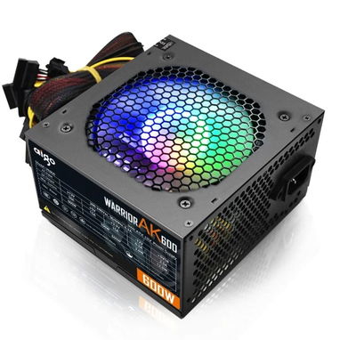 ⚡ FUENTE DE PODER AIGO AK 600W RGB Silenciosa ⚡🌐 79.99 USD - 2/6