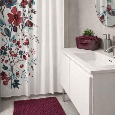 Cortina para baño con alfombra pvc y cesta 16 000 cup - 6/9