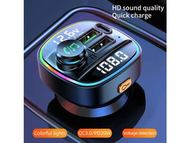 ✳️ Reproductor de Música Bluetooth para Carros NUEVO a Estrenar 🛍️ Transmisor FM USB Carga Rapida GAMA ALTA Radio Carro - Img main-image
