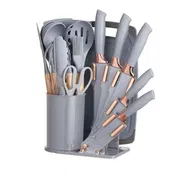 Set de 19 piezas de  Utensilios de Cocina de Silicona y Cuchillos - Img 55620530