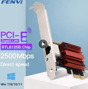 FENVI 2,5G PCI-E a tarjeta de red RJ45 Chip RTL8125B 100/1000Mbps 2,5Gbps adaptador de controlador LAN con cable Etherne - Img main-image-48583881