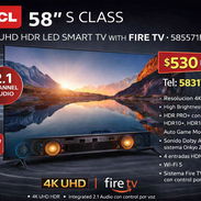 530usd televisor TCL S571F de 58 pulgadas es un televisor LCD LED UHD 4K con sistema Fire TV con garantía - Img 49776337