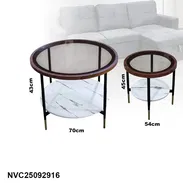 Mesa de centro con vidrio 2 piezas (Mo) - Img 54344524