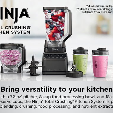 Batidora NINJA PRO BR601AMZ 1200W MEGA SISTEMA DE COCINA (TOTAL CRUSHING TECHNOLOGY + PRO EXTRACTOR) PROCESADOR NUEVO - Img 105358542