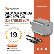 Cargador EcoFlow RAPID 20W GaN con Cable de 60W | videojuegoshabana.com - Img 55612969