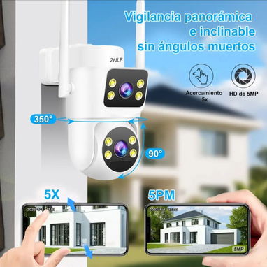 Camara de seguridad Solar Wifi 2 lentes 10 mpx. - 4/8