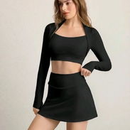 Conjunto de mangas largas short debajo - Img 57854537