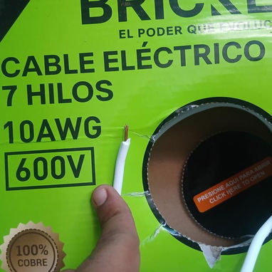 Cable eléctrico Calibre10AWG 600V 7 Hilos y  💯% cobre - Img 125327170