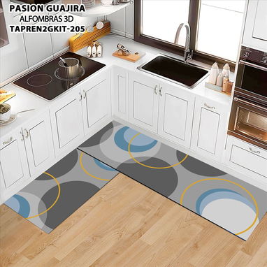 Set de 2 Alfombras 3D para Cocina (cv) - Img 112361365