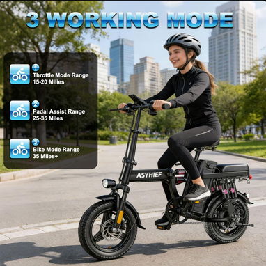 BICICLETA ELÉCTRICA PLEGABLE 14" 1200W 48V - NUEVA EN CAJA - $500 USD - 2/6