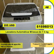 QB-712-Lavadora Automática Milexus de 7.5 kg . ...205 USD...51596013...Transporte lugares cercanos - Img 56277556