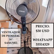 VENTILADOR DE PEDESTAL 16" SANUMO, ENTREGA DE FACTURA PARA SU GARANTÍA. VARIEDAD DE VENTILADORES Y ELECTRODOMÉSTICOS - Img 56579591