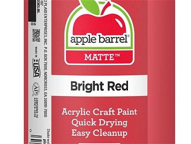 Pintura acrílica roja de Apple Barrel. - Img main-image