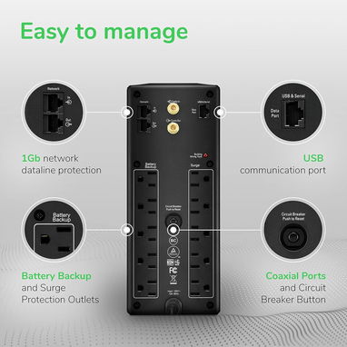Backup APC 1500 VA/900W DE DOBLE BATERÍA - 2/2