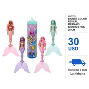 Mattel Barbie Color Reveal Mermaid Series 6 Pcs 29 cm - Img 58424928