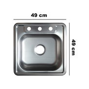 Fregadero de acero inoxidable 49 cm x 49 cm Estone - Img 58152713
