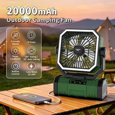 Ventilador Recargable 20000mah con BT para musica - 4/6