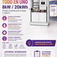 SISTEMA SOLAR TODO EN UNO INVERSOR DE 8KWA CON BATERIA DE 20KWH SON DOS BATERÍAS DE 10 KW CADA UNA* - Img 57118441