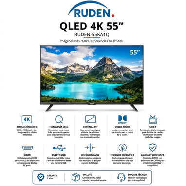 Smart TV de 55" y 85" marca RUDENKOV QLED 4K 🔥 - 2/3