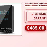 Inversor Solar Híbrido SUMRY 4000W 24V a 120V Onda Pura con MPPT 140A y Pantalla LCD Táctil - Img 58211838