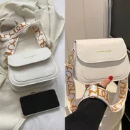 Bolso cruzado de mujer con textura elegante y versátil, de forma de silla de montar, bolso mini de unicolor con correa a - Img 57903302