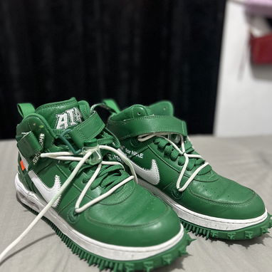 Nike x Off-White Air Force 1 Mid 'Pine Green' como nuevas(2 puestas) #43.     DETALLES EN LAS FOTOS - 9/9