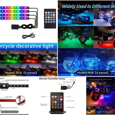 Sistema de LED decorativas RGB para motocicletas luces neón coloridas - Img 114202483