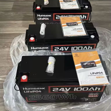 Baterias Humsienk 24V 100Ah LiFePO4 batería 15000 ciclo 100A BMS UP 2560Wh - Img 120796867