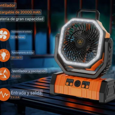Ventilador recargable f6 de 20 000 mha - Img 125830786