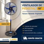 Ventilador de Pedestal marca EKO. 1 año de Garantía. DOMICILIO INCLUIDO. - Img 57341837
