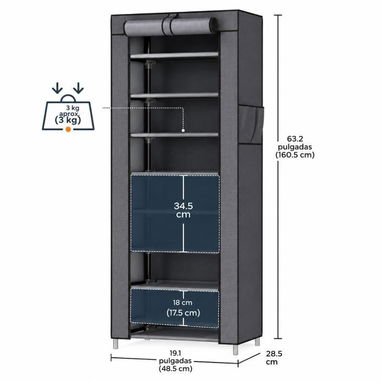 Zapatera organizadora vertical de 10 repizas - Img 123679542