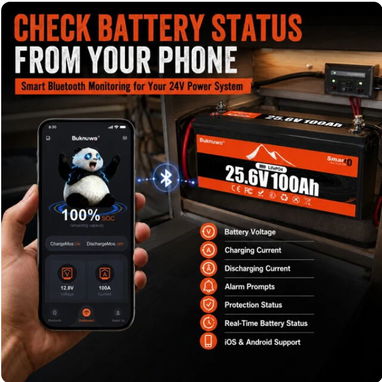 Bateria Buknuwo 24v 100Ah Smart - 4/10