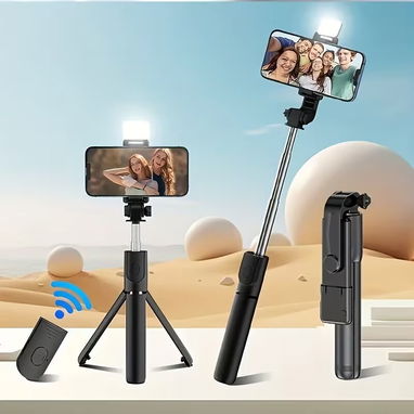 Selfie Stick Telescópico con Trípode, Luz Integrada y Control Remoto en La Habana - Img 121543242